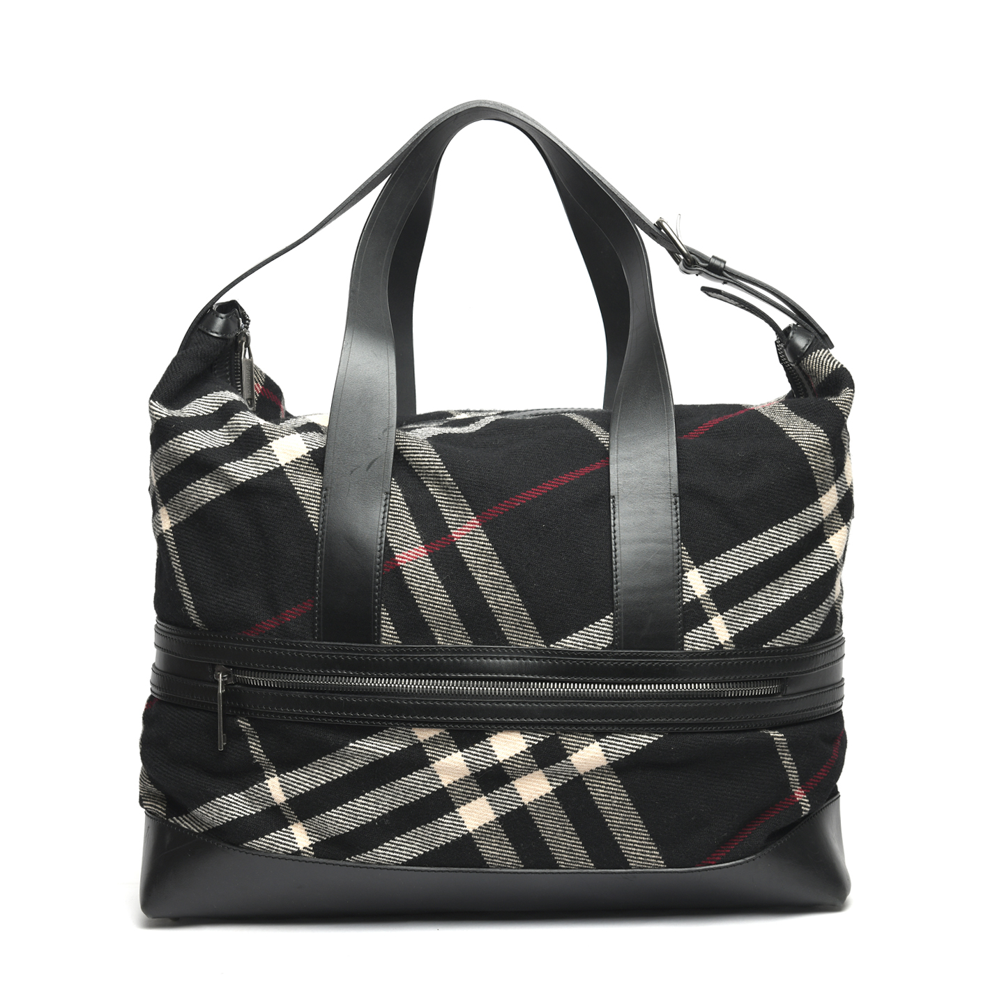 Burberry Wool Novacheck Large Weekender/Duffle Bag LabelCentric