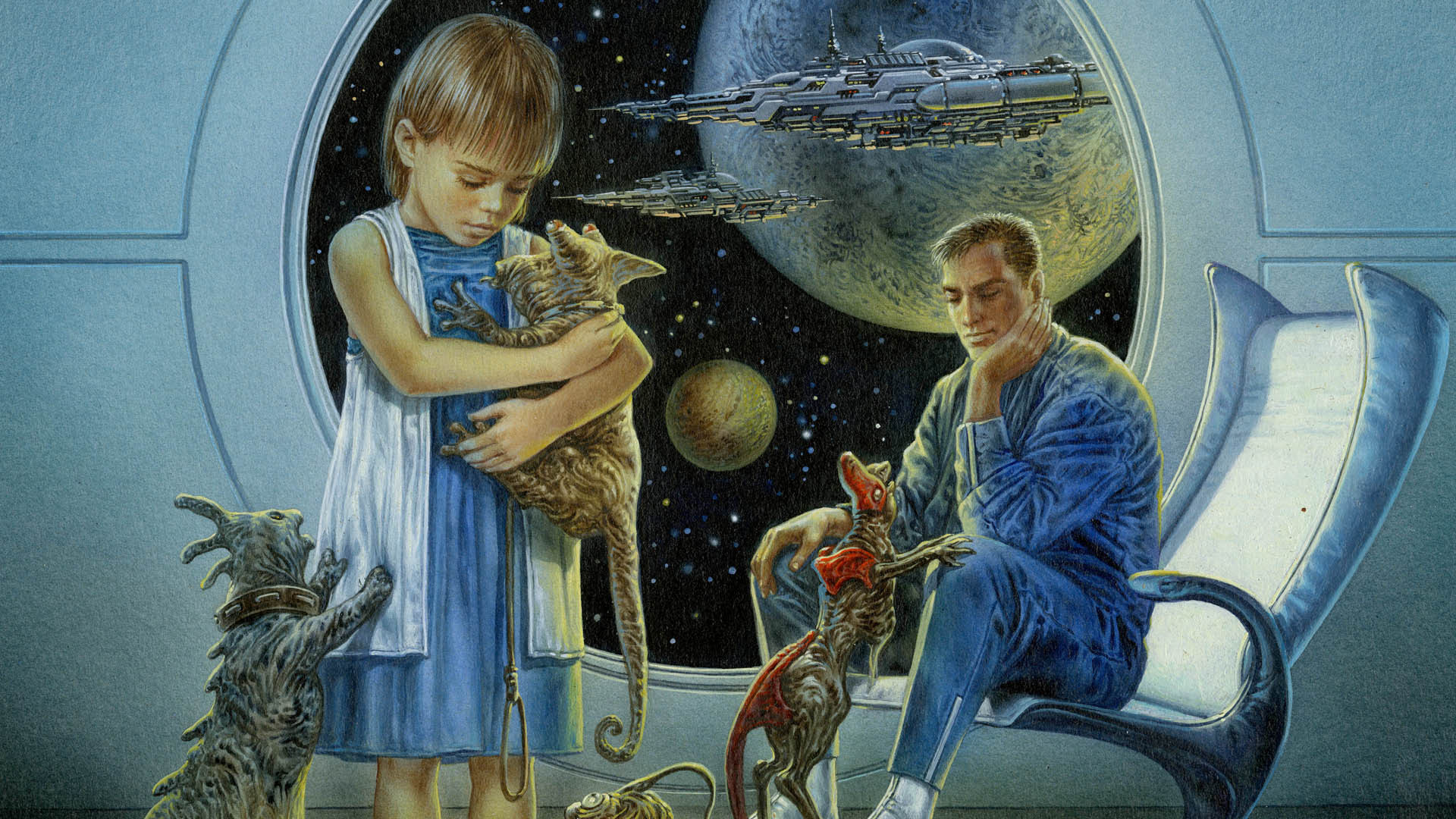 Original Art Alien Pets by Luis Royo