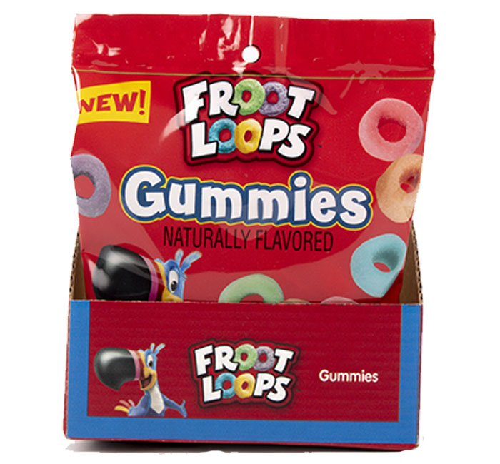 FROOT LOOPS GUMMIES PEG BAG (FRUIT FLAVORED) La boite Mb