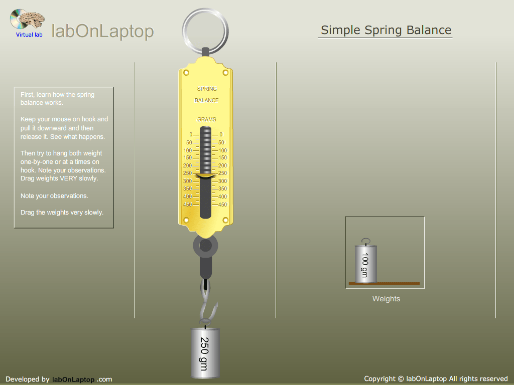 Spring Balance Learn how to use it labOnLaptop Store
