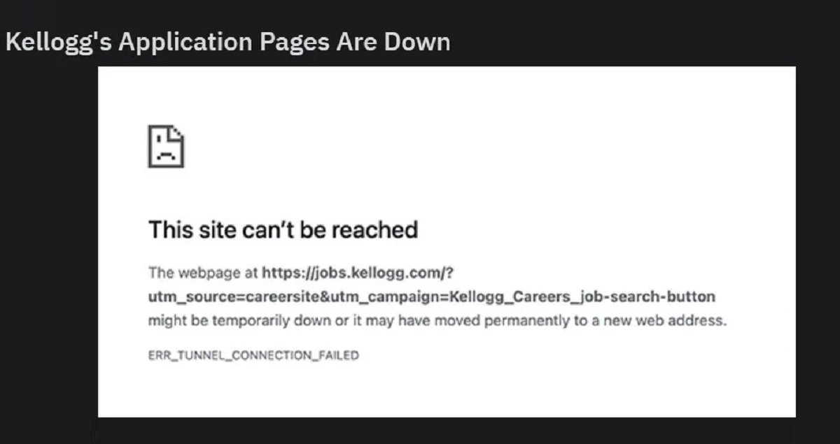 Redditors Take Out Kellogg Jobs Site As Company Tries To Hire Permanent