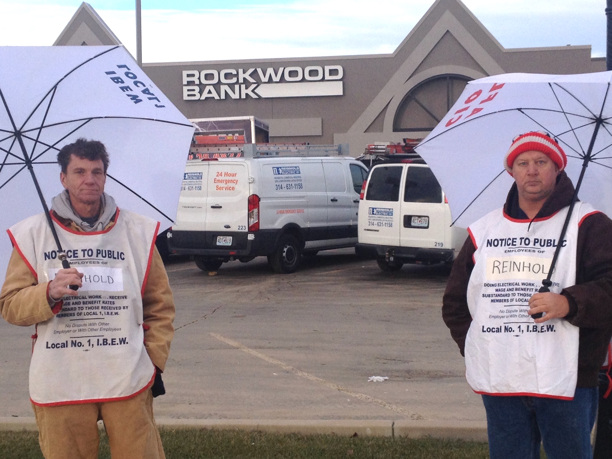 IBEW Local 1 pickets Rockwood Bank The Labor Tribune