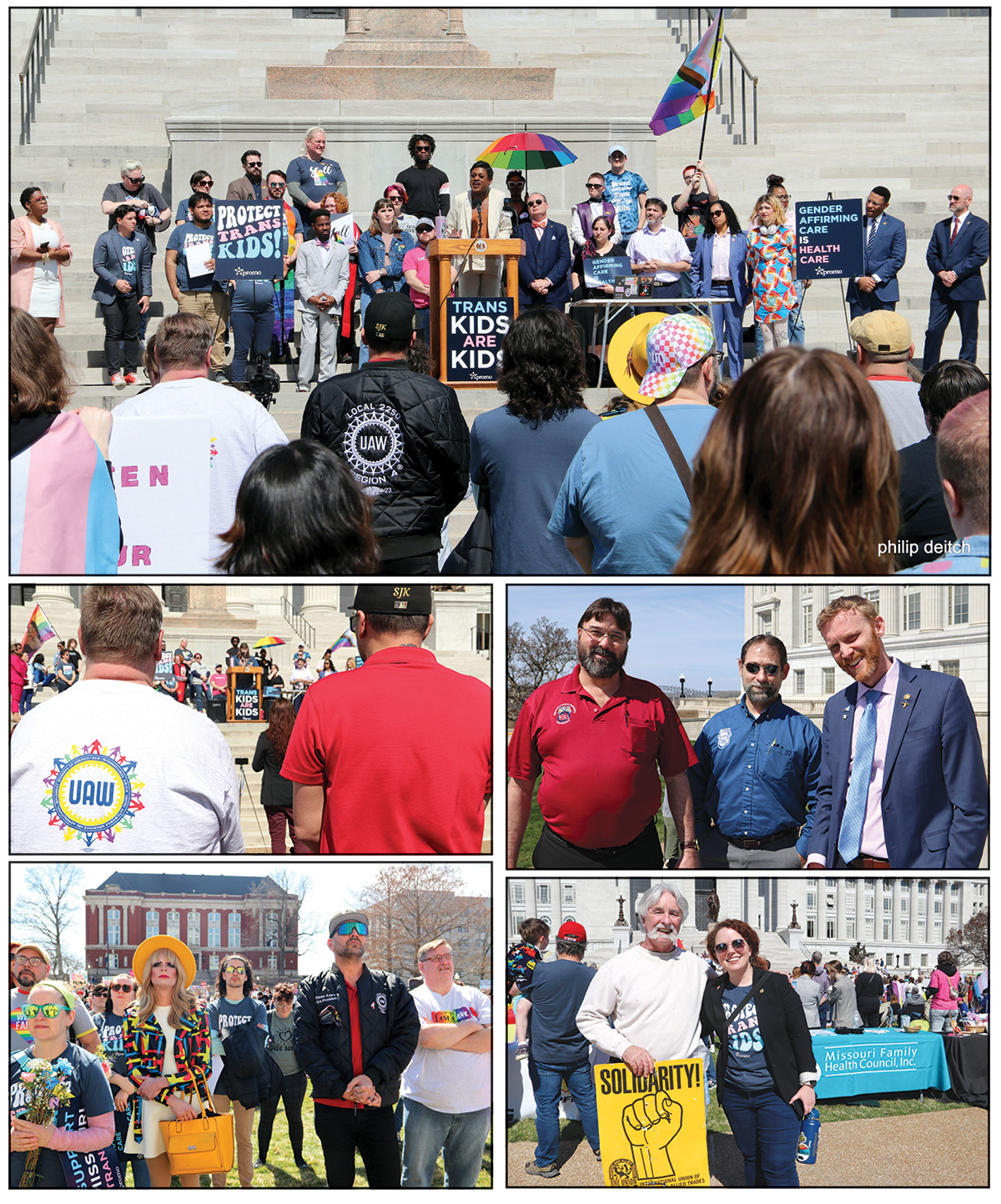 Local unions, Missouri Jobs with Justice join Trans Rights Rally at