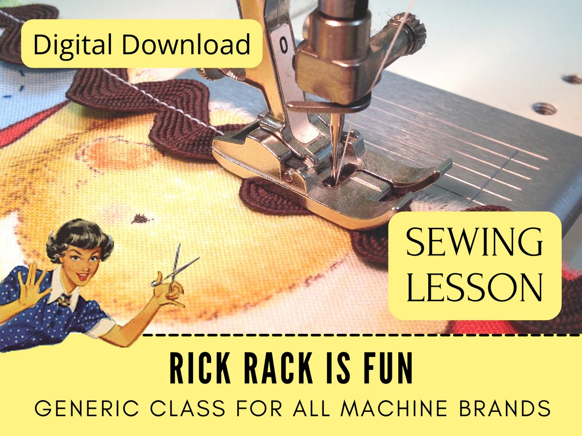 Sewing Lesson 27 How To Sew Rick Rack Trim Labours of Love Sewing