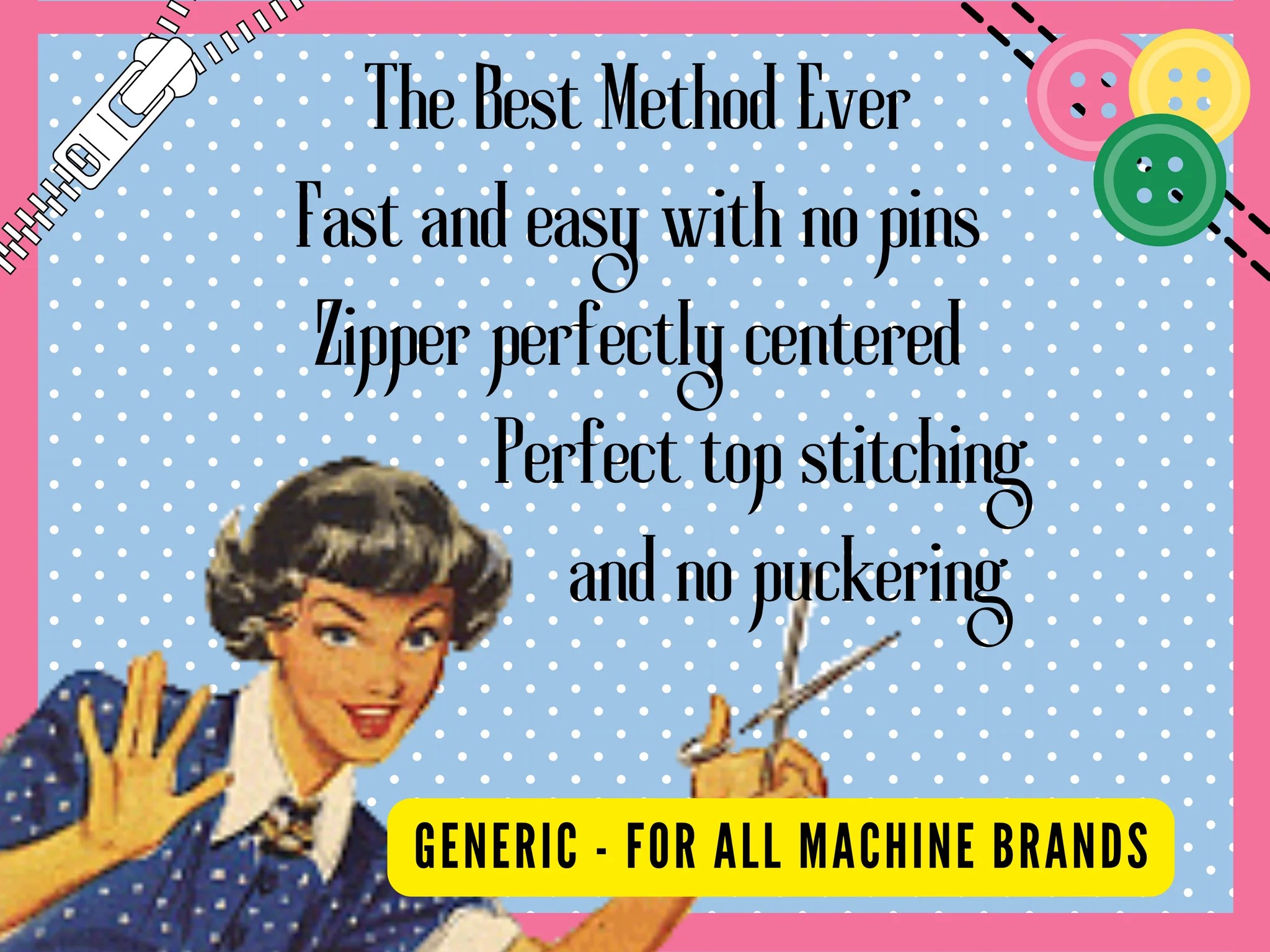 Sewing Lesson How To Put In A Zipper, Perfect Everytime Labours of