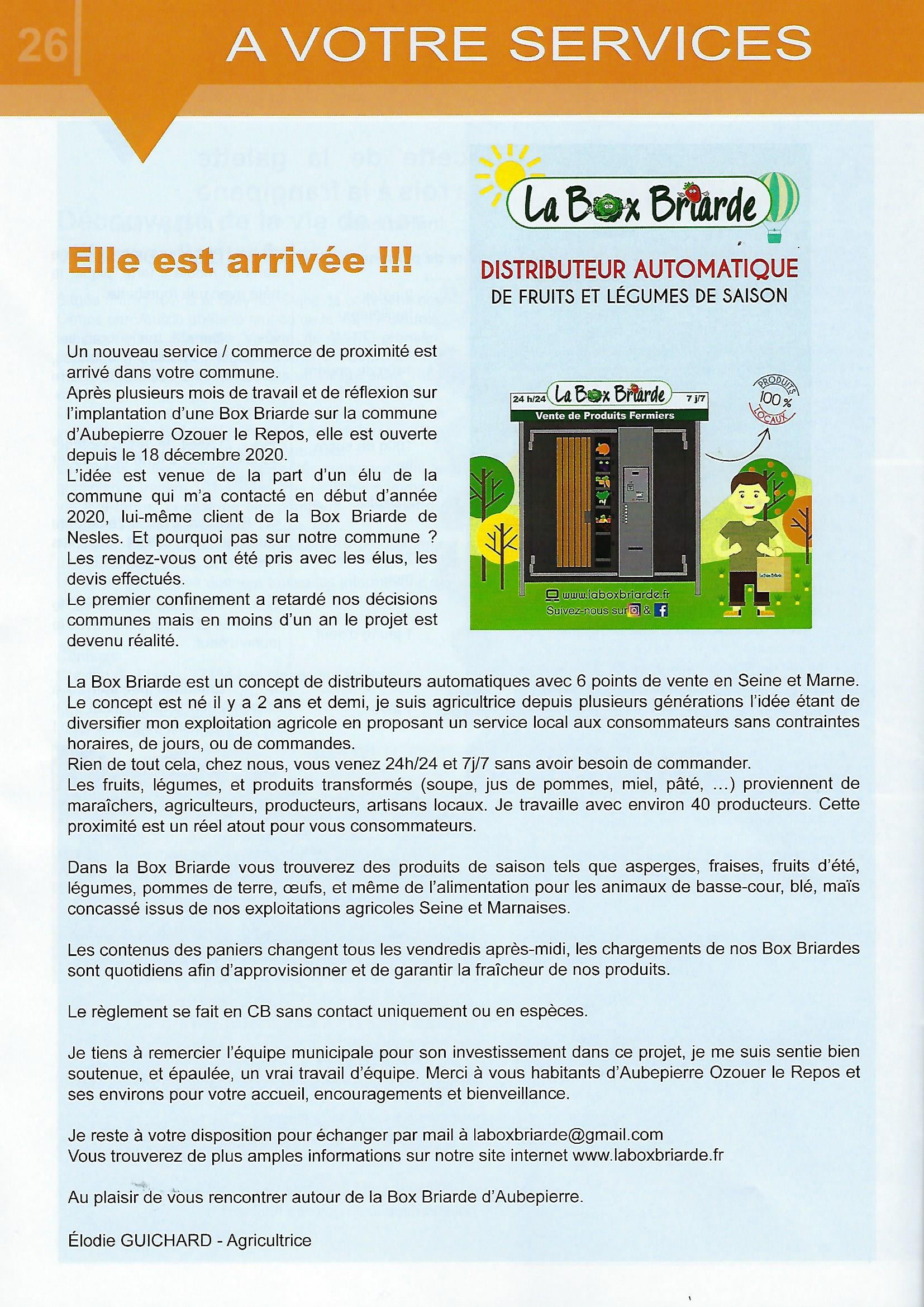 L Actualite De La Box La Box Briarde