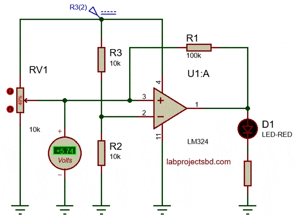 How to design a voltage stabilizer using Relays and LM324 Op-Amp and
