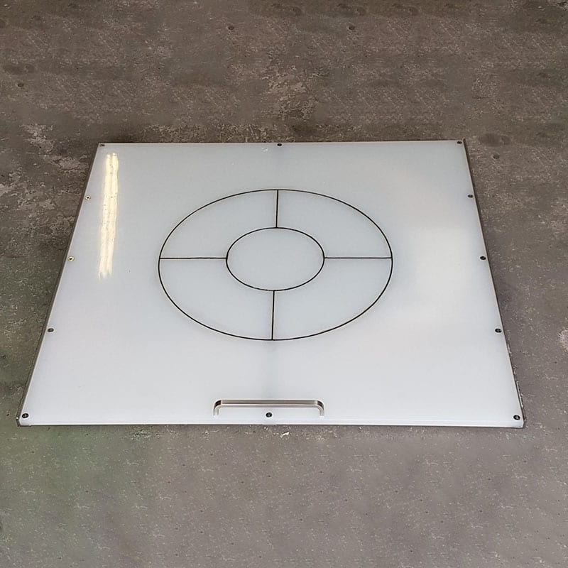 Flow Board for Concrete 900x900x15mm Polypropylene LabQuip