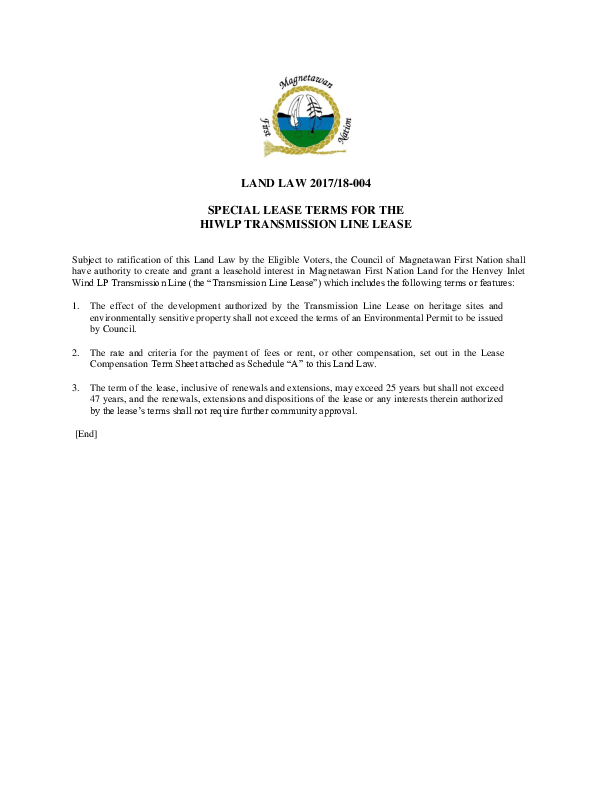 Interests & Licences Laws • First Nations Land Management Resource