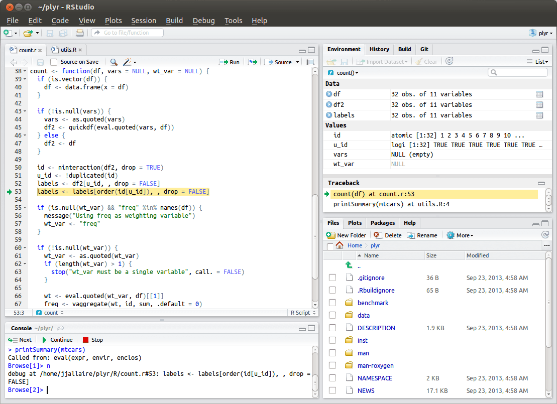 RStudio MATLABlike IDE for R Labrigger