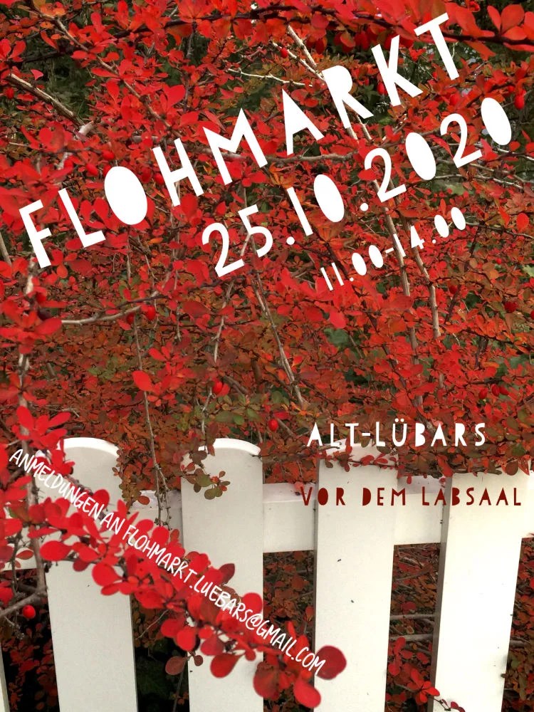 Flohmarkt in Alt Lübars vor dem LabSaal