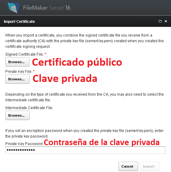 Extraer el certificado público y su clave privada de un archivo PFX con