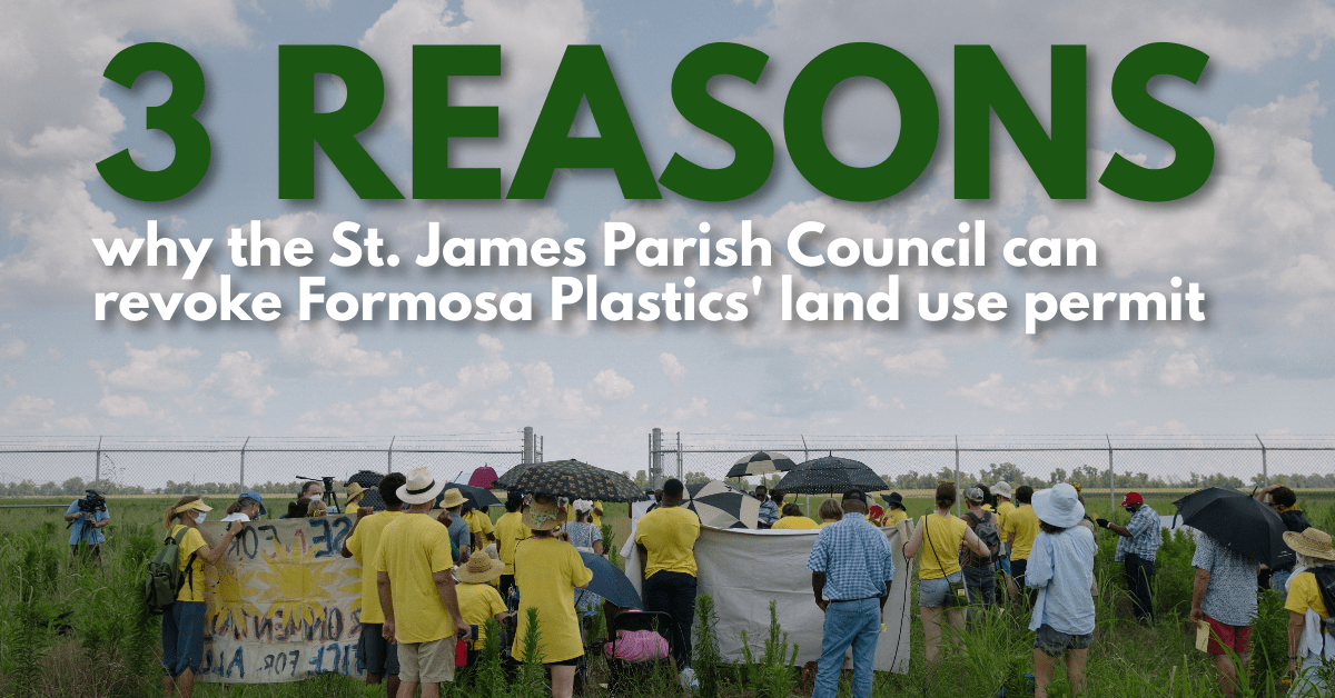 How Formosa Plastics Misled the St. James Parish Council Louisiana