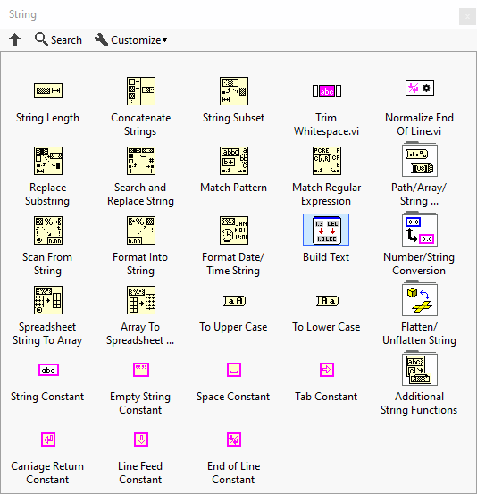 Functions Palette/Programming/String LabVIEW Wiki
