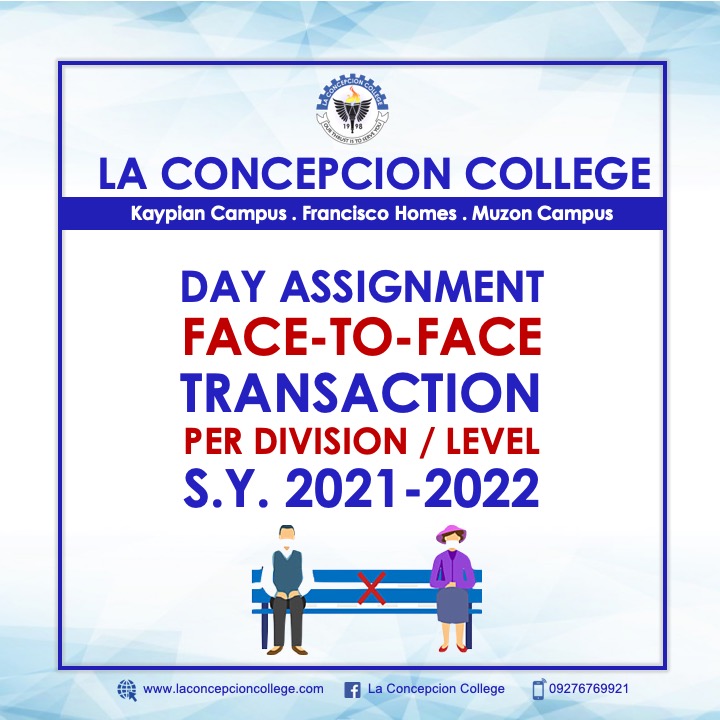 Online Enrollment for A.Y. 20212022 La Concepcion College