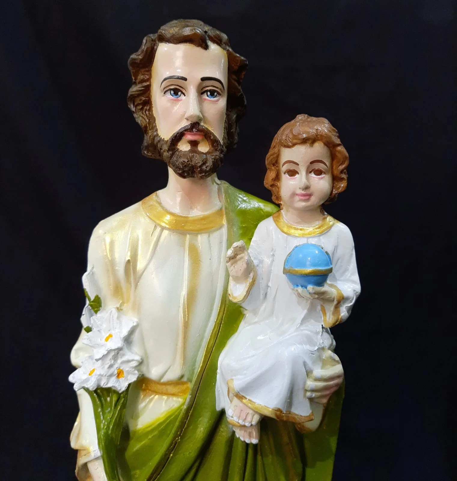16 Inch Poly Marble St. Joseph Statue