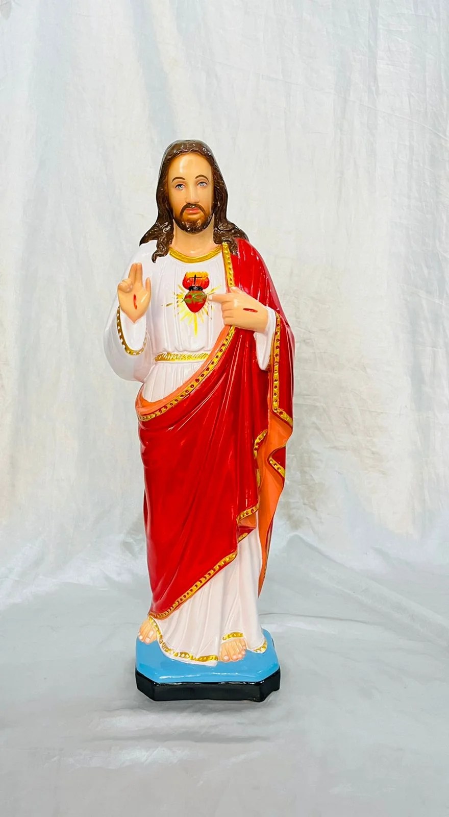 Shop Fiber Sacred Heart Jesus Statue
