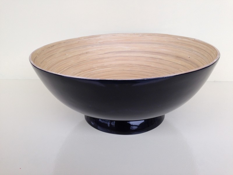 HT7018 Black bamboo fruit bowl Ha Thai bamboo lacquer co.,ltd
