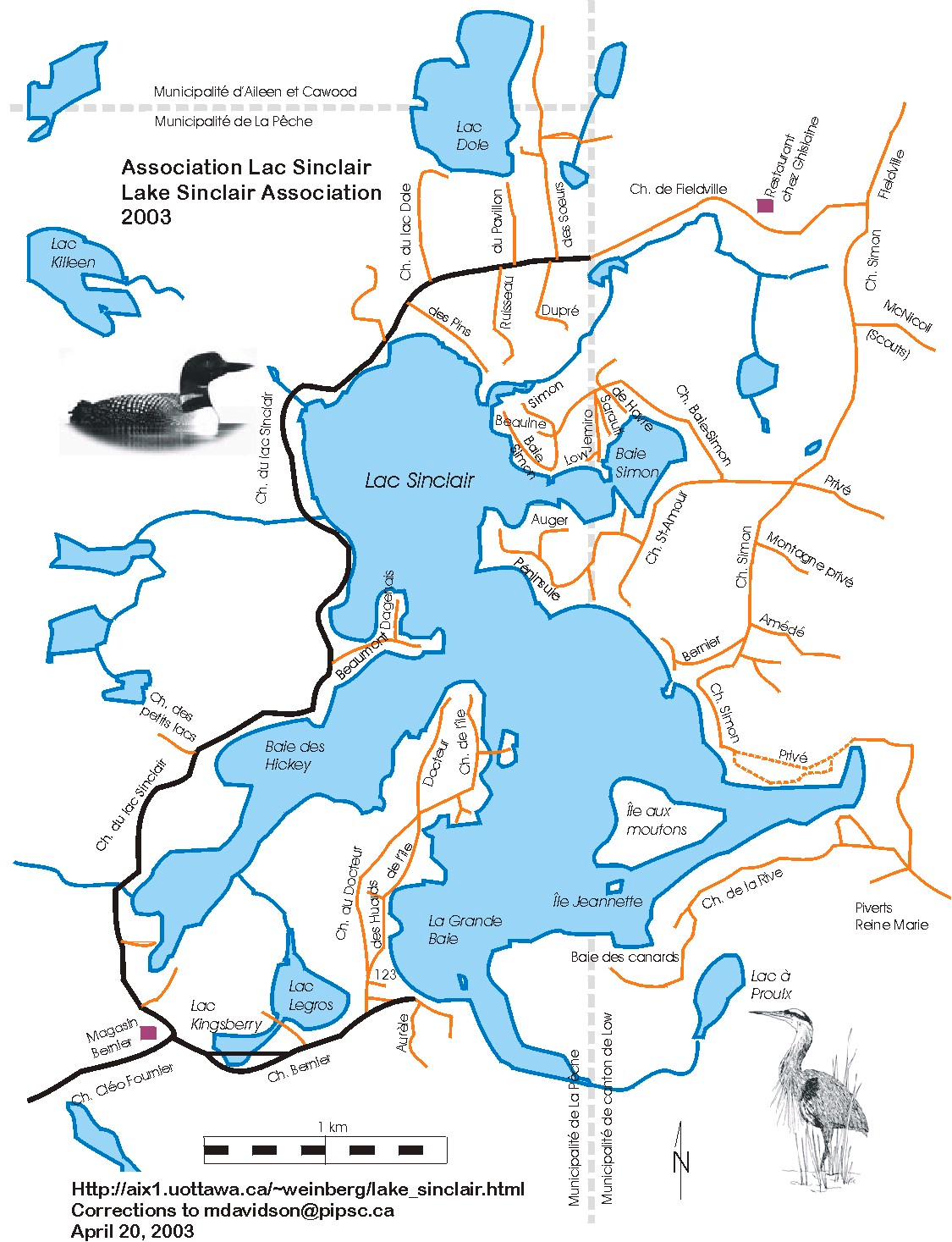 Infos Lac Sinclair Association