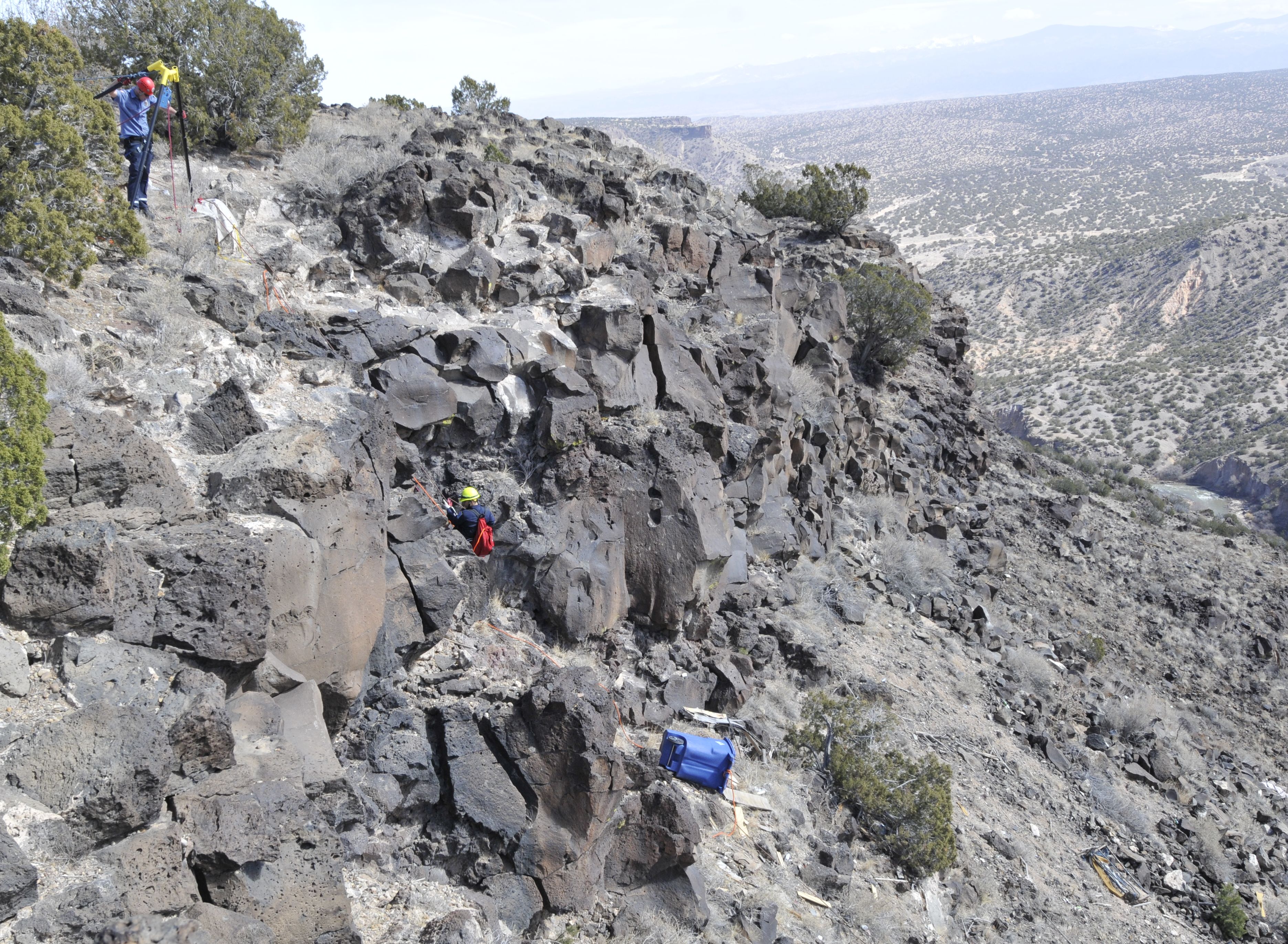 Los Alamos Fire Department ‘Rescues’ Trash in Canyon