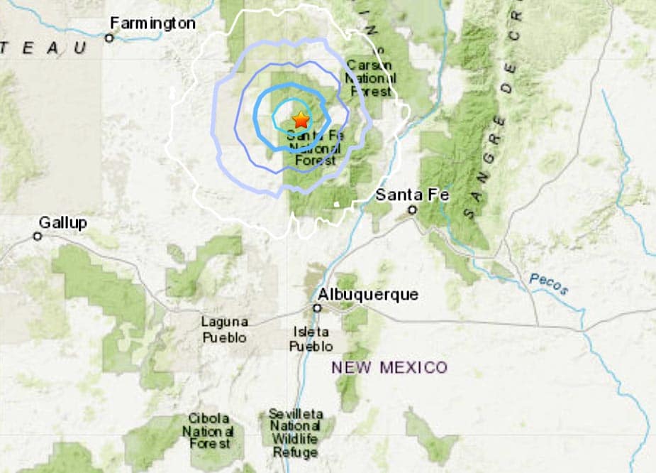 Morning Earthquake Near Capulin Felt In Los Alamos