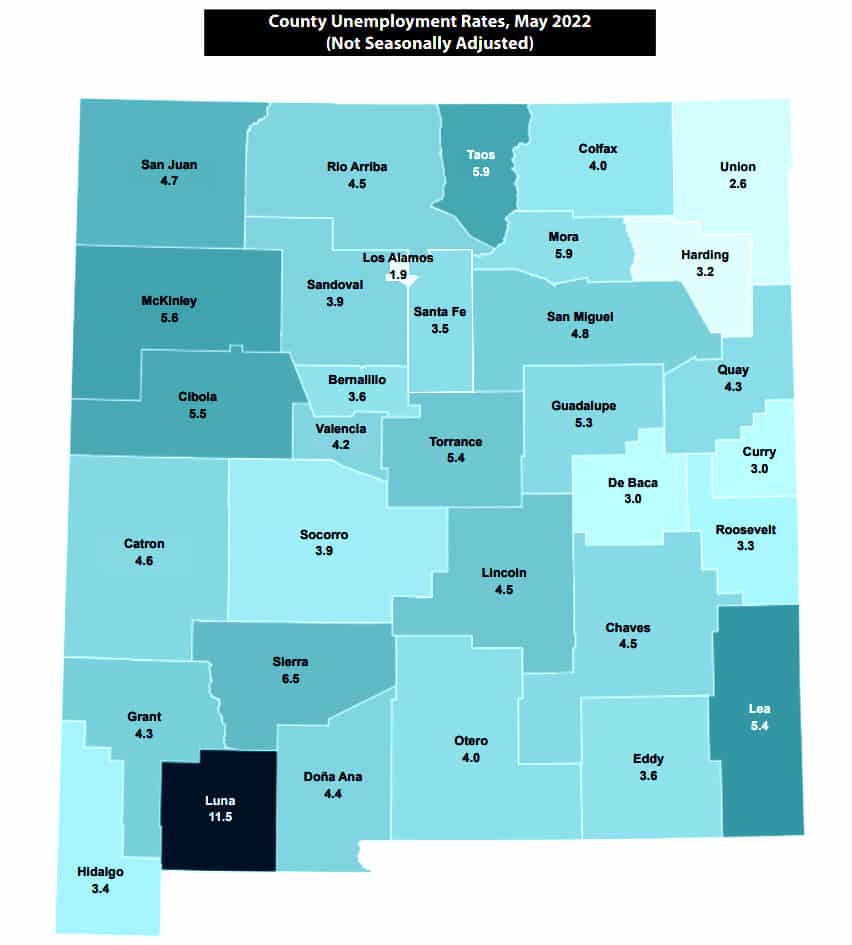 New Mexico Unemployment Rate 5.1 Percent In May