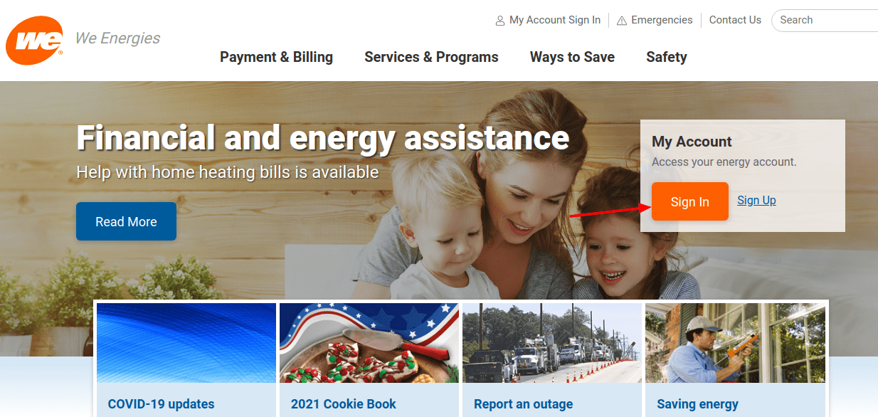 Pay your We Energies Bill Online