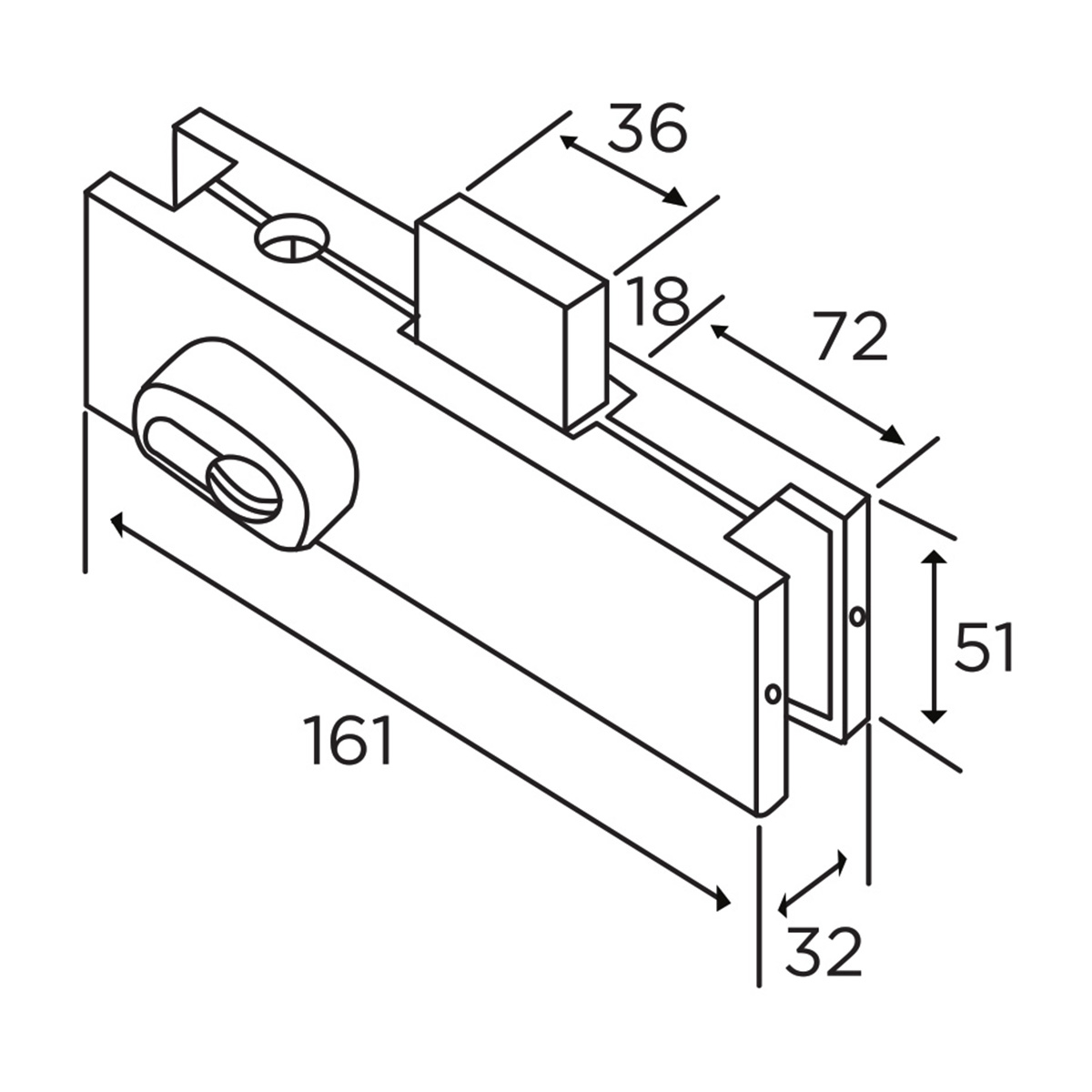 Dorfit DT150D Center Lock With Square Rod Suppliers