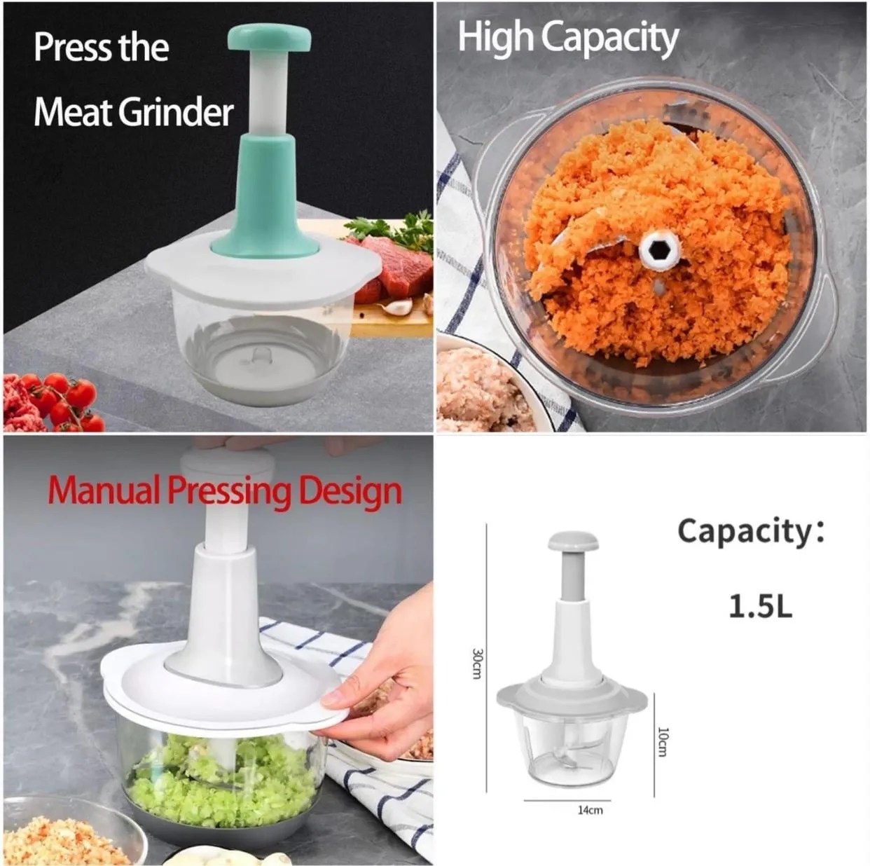 1.5L Manual Food Chopper Price in Pakistan > ladiestrends.pk