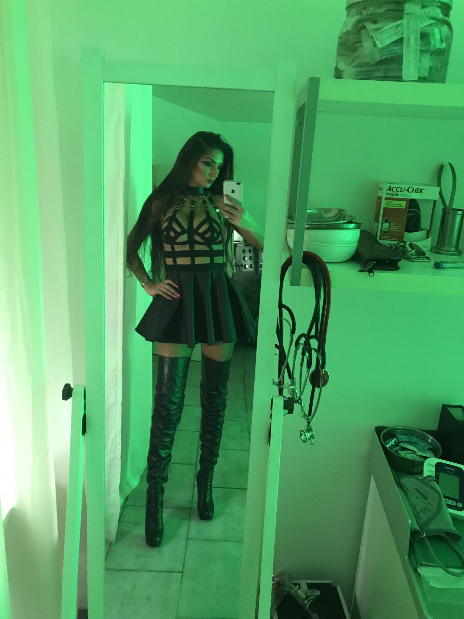 Leder Overknee Stiefel ! Domina Lady Electra