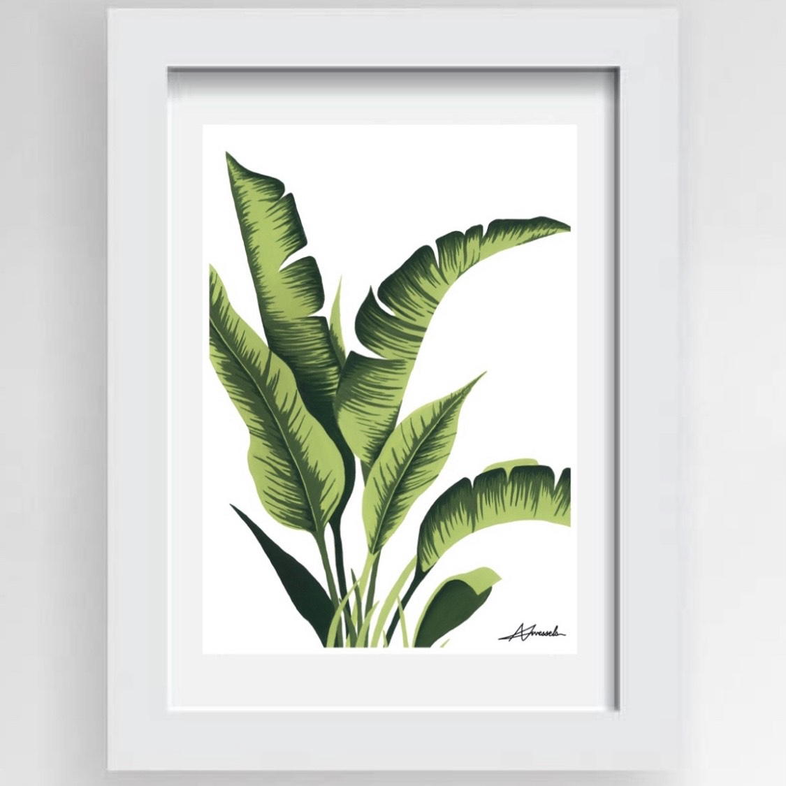 Banana Tree Botanical Framed Prints NZ Made Gifts Ladybugs