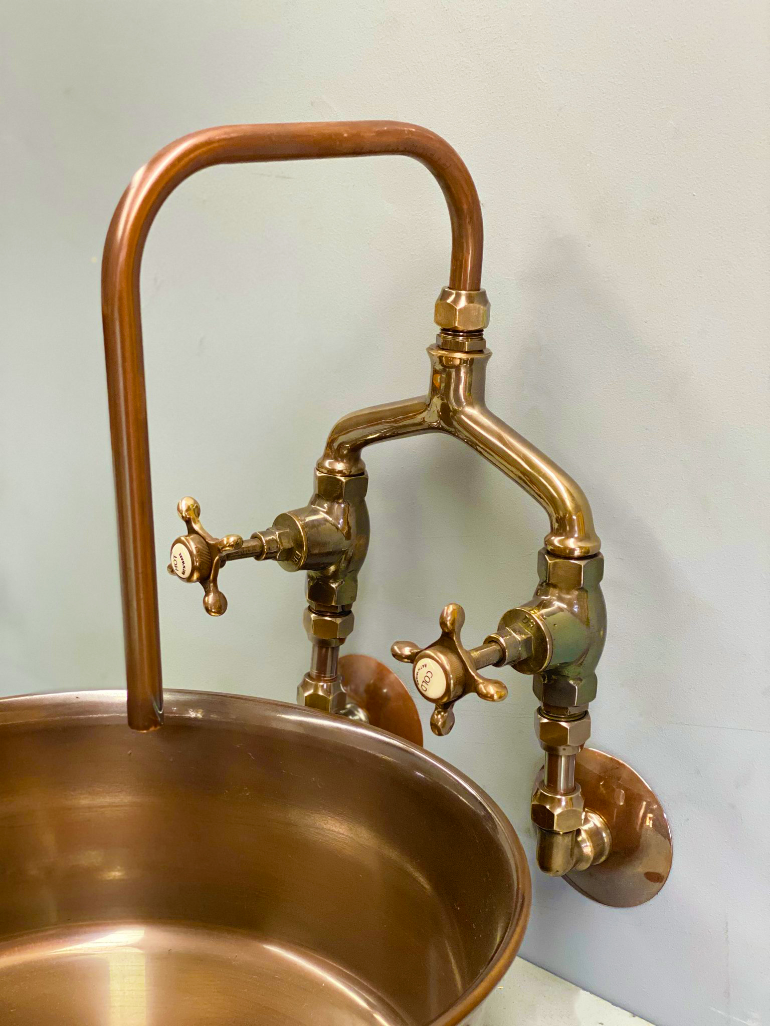 Copper Basin & Taps Handmade in NZ Ladybugs