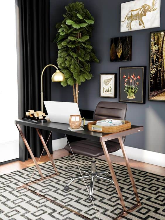 20 Dark & Moody Office Design That Looks Calming
