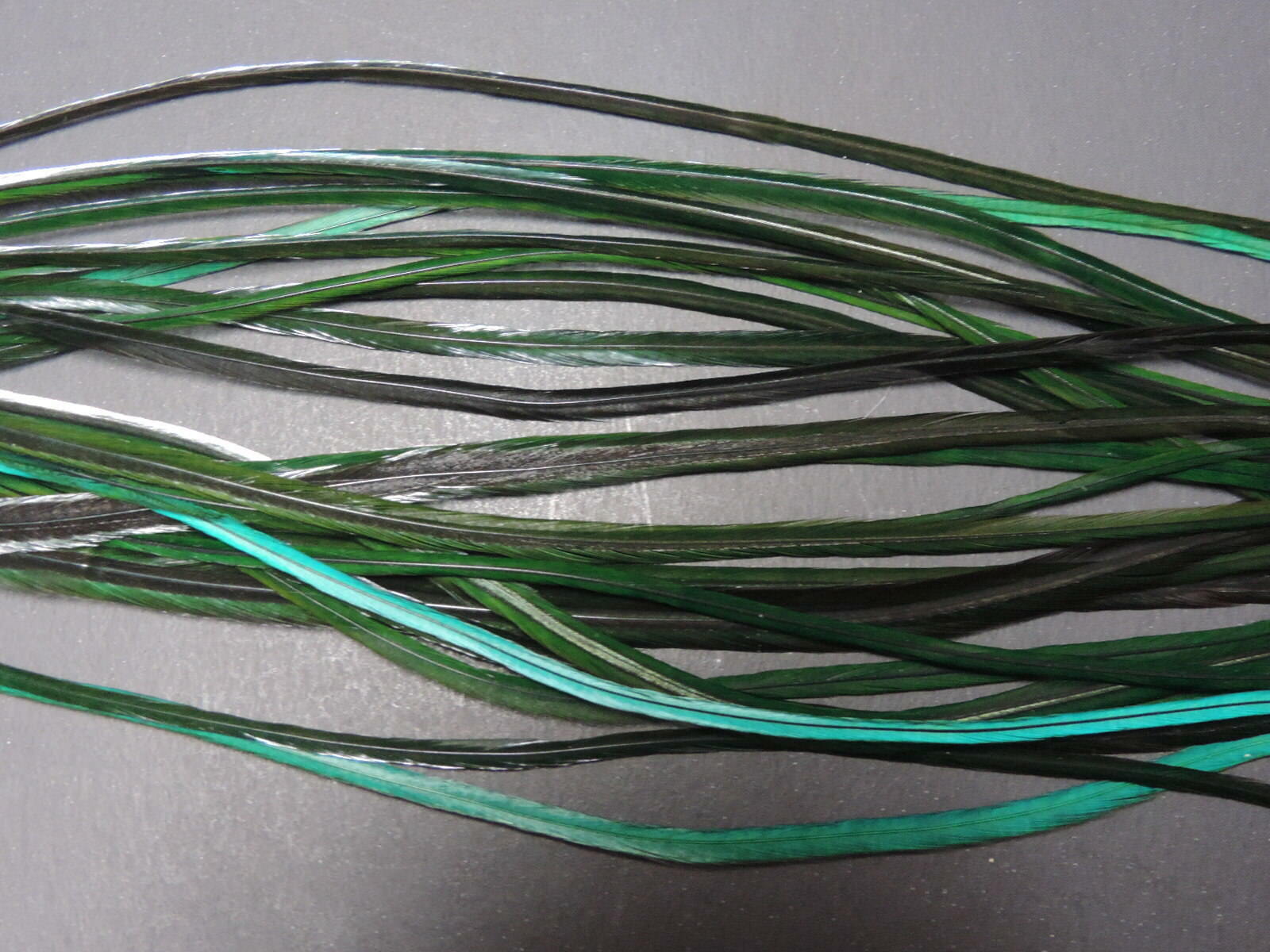 25 FURNACE DYED PEACOCK Dry Fly Feather Bundles Rooster Saddles for Fly