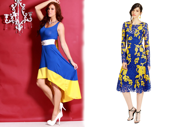 Blue and yellow dress combination Dresses Images 2022
