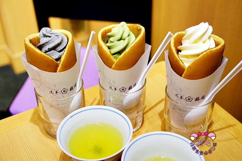 東京羽田機場美食》淺草梅園。抹茶三層下午茶♥銅鑼燒霜淇淋/完整菜單/東京自由行