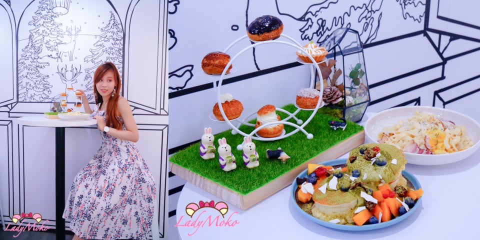 士林美食》黑犬,絕對好拍黑白漫畫風餐廳/抹茶舒芙蕾厚鬆餅/手工雞蛋麵