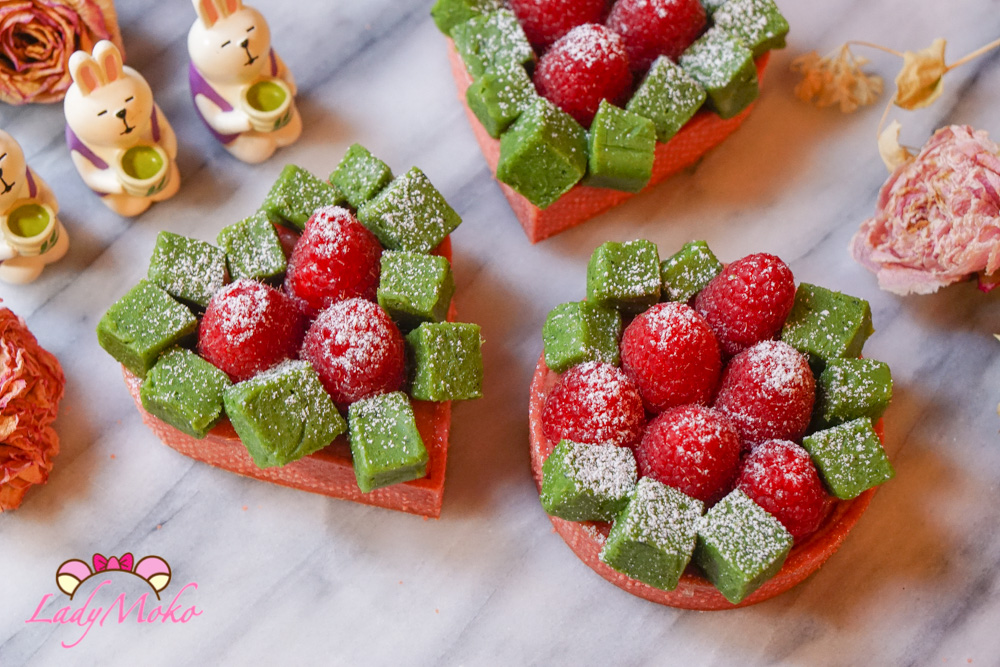 夢幻對比組合：蔓越莓乳酪塔+抹茶生巧克力磚塊｜法式甜點食譜