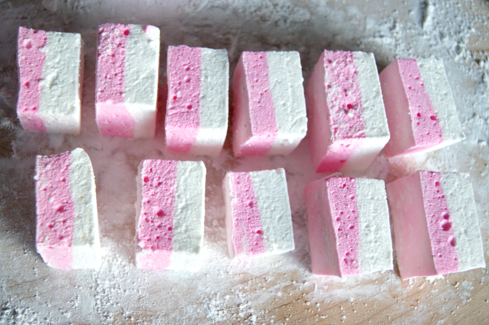 Raspberry and Vanilla TwoToned Marshmallows Lady of the Ladle