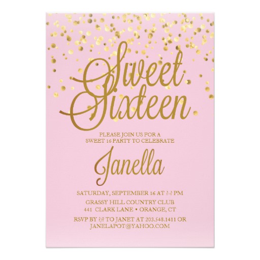 Sweet 16 Birthday Party Invitations Sweet Sixteen Invitations