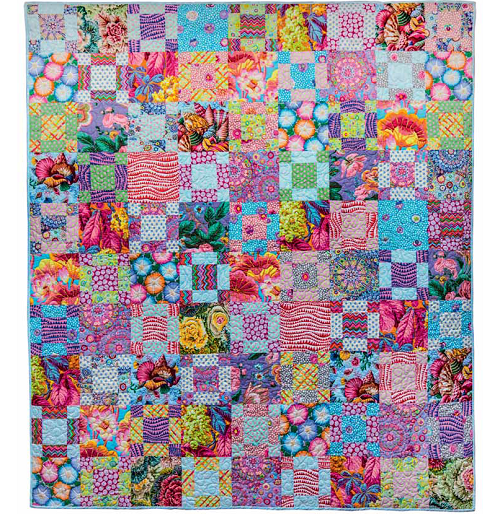 Pastel NinePatch Fabric Pack Quilts in America, Kaffe Fassett Lady Sew and Sew