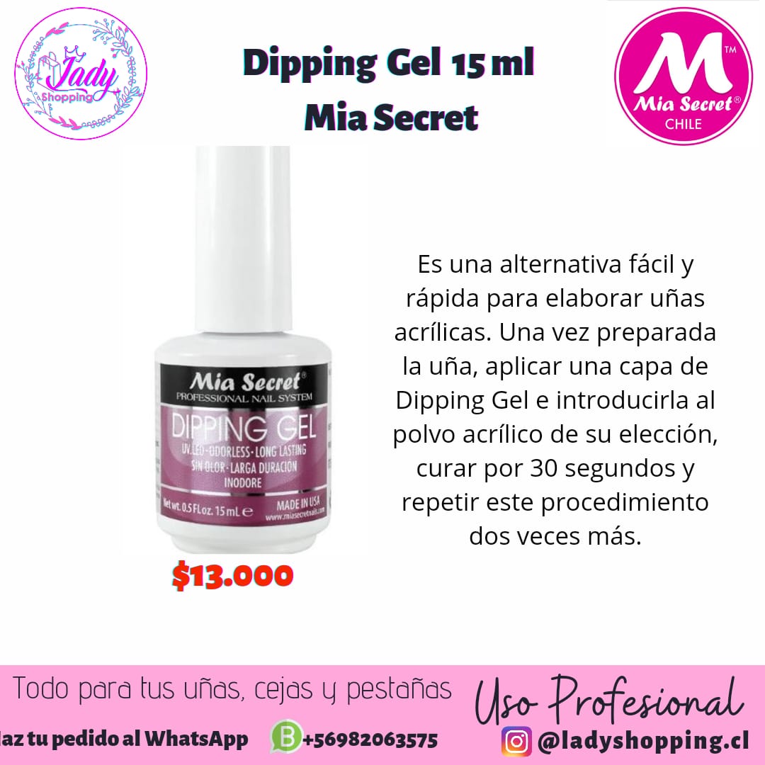 DIPPING GEL 15ML MIA SECRET MS004 Lady Shopping (Todo en insumos de