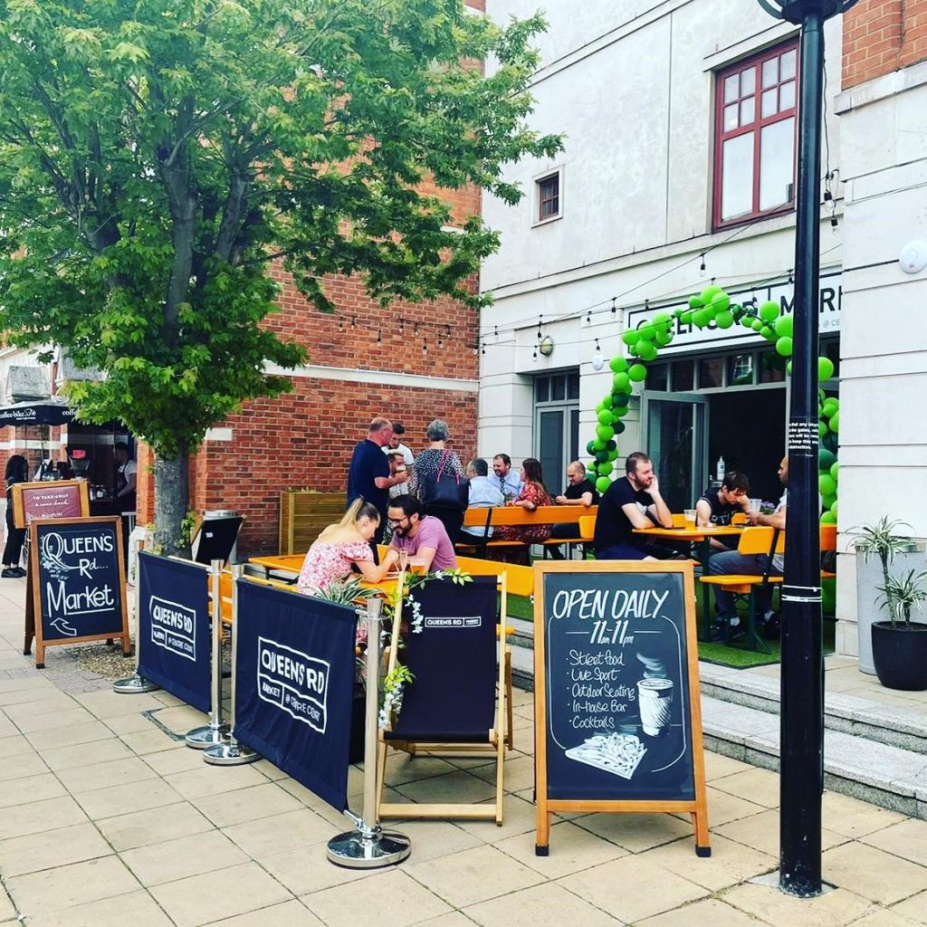 Wimbledon’s Outdoor Bar & Cafe Queens Rd Market — Lady Wimbledon