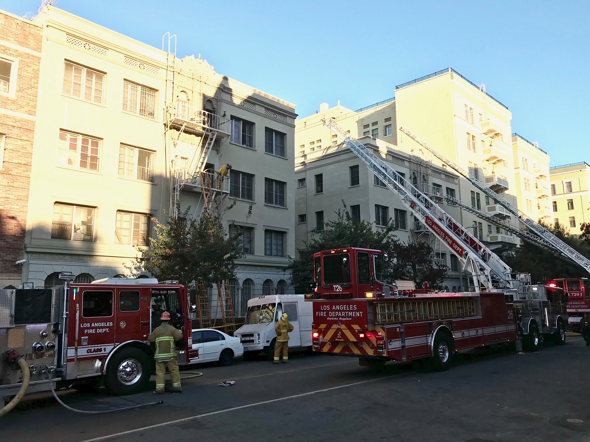 Building Saved in Koreatown Los Angeles Fire Department