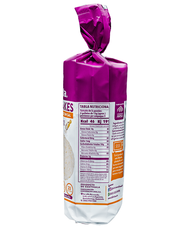 Rice Cake Arroz Integral Y Arroz Blanco Sin Sal Lafinita