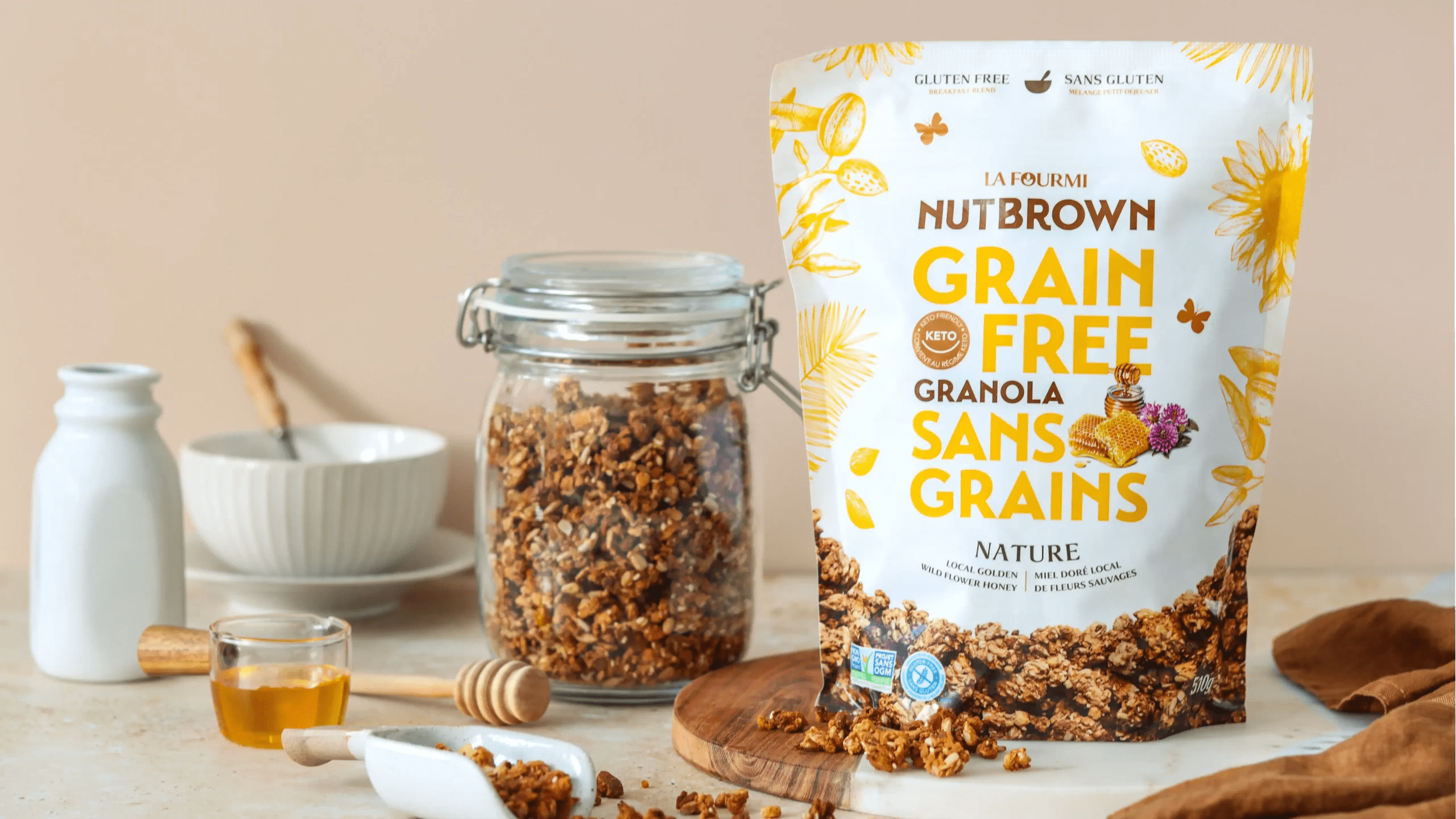 NUTBROWN Granola sans Gluten, sans Grains & Paleo La Fourmi