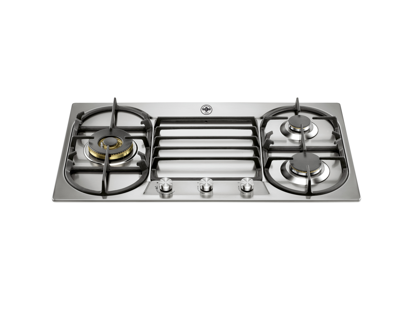 90cm gas hob, left dual wok La Germania