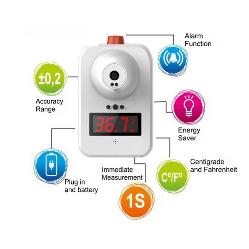 Ce Rohs WallMounted Infrared Forehead Thermometer LagMart