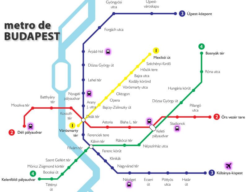 Budapest Metro Map Airport C&oacute;mo ir del aeropuerto de Budapest al centro de la ciudad