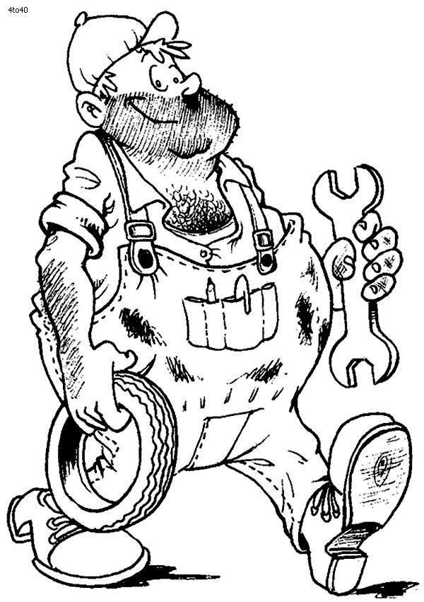 Sélection de dessins de coloriage mécanicien à imprimer sur LaGuerche